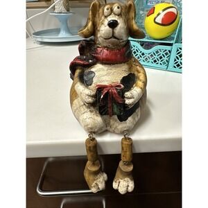 DENNIS EAST 2004 DOG JOINTED LEGS W GIFT BOX FIGURINE SHELF SITTER - ITEM #83559